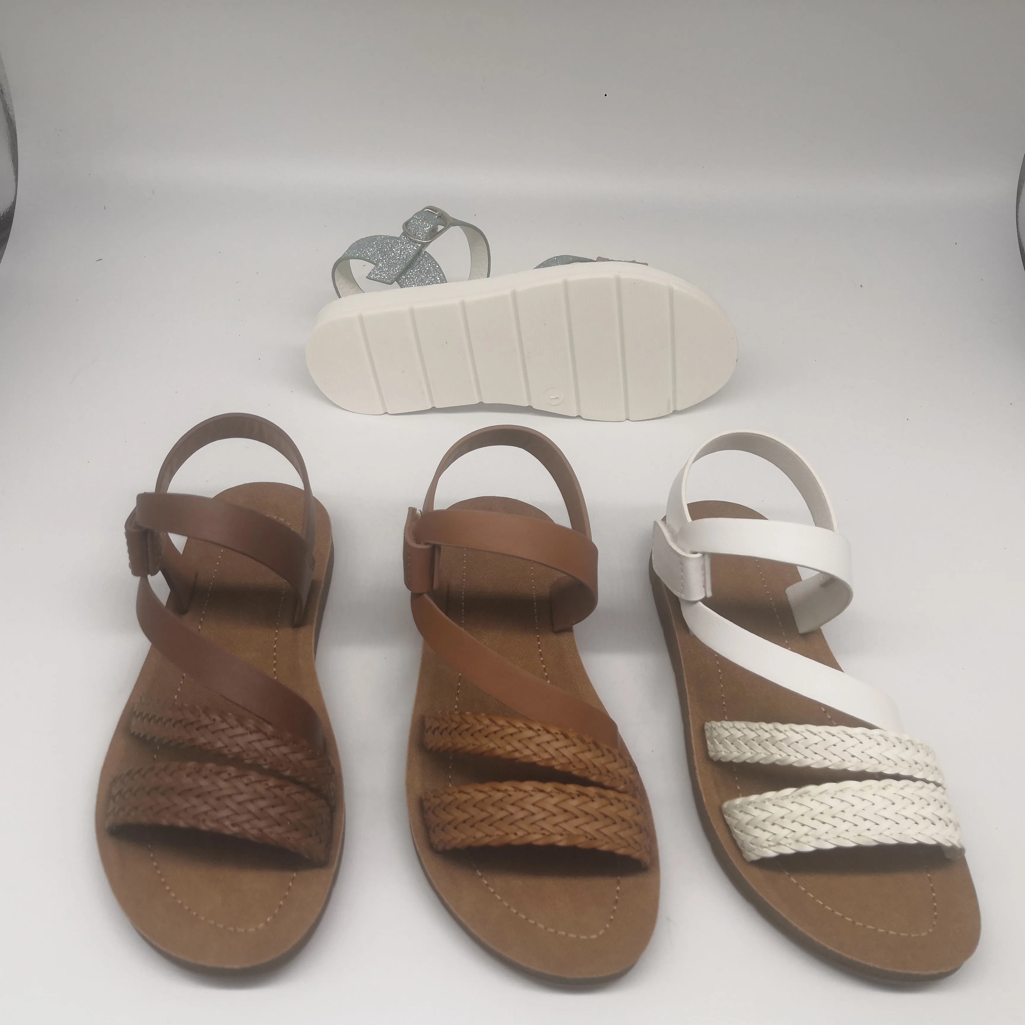 Factory Cheap Price Lace Up Summer Sandals Ladies Flat Sandal Slip On Leopard Print sandalias mujer verano