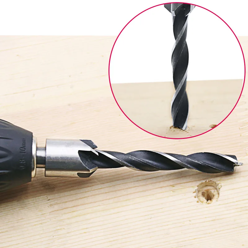 3mm-10mm Flutes HSS Countersink Drill Bit Set Reamer Woodworking Chamfer Drill Counterbore Hole Cutter Wood Screw Hole Drill Bit