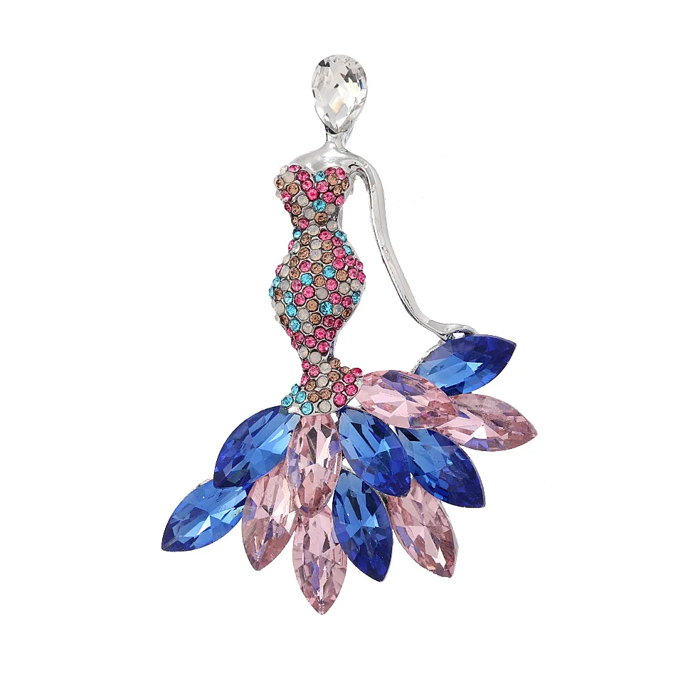 Creative color-glazed Mermaid Pearl Phoenix Brooches Hand enamel brooch