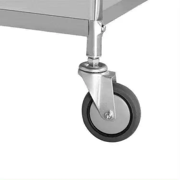 Lightweight Stainless Steel Kitchen Serving Trolley Food Service Cart With Wheels