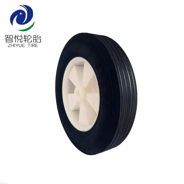 8x1.75 solid rubber wheel/farm wagon wheels/lawn mower tires rubber semi pneumatic