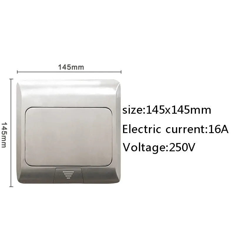 HGD-2F Domestic 2 Gang European Power Socket Silver Floor Pop Up Cover With Box/Schuko floor socket outlet