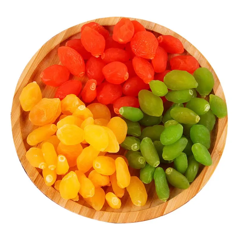 Заводская цена многоцветные мини кислые и сладкие сухофрукты сушеные засахаренные персики Китайский Сушеный персик