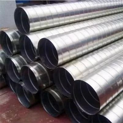 China factory direct sale customizable galvanized stainless air spiral duct  corrugated exhaust fume for ventilation system