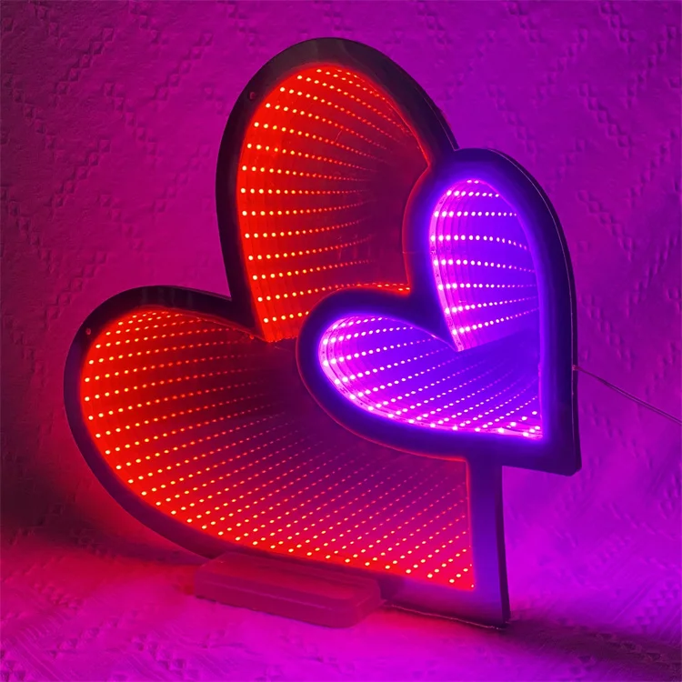 Hot Sale Commercial Neon Sign 3D Infinity Mirror Christmas Led Neon Sign For Shop Party Creative Neon Signs Custom