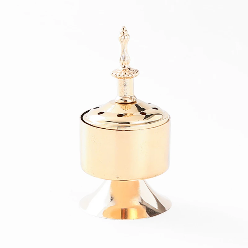Creative Light Luxury Metal Hollow Incense Burner Ornament Gold Metal Craft Arabian Incense Burner Candles Holder