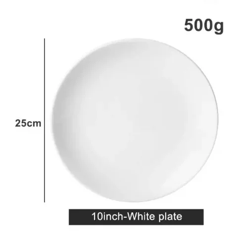 Customized Modern White Melamine Dinner Plates Unbreakable round Plastic Restaurant Dishes with Unique Pattern for Home Use