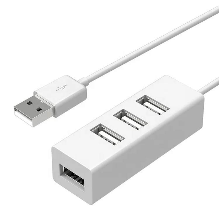 Mini Splitter USB 2.0 HUB Adapter Extender  4 Ports for PC Laptop Macbook  High Speed U Disk Reader