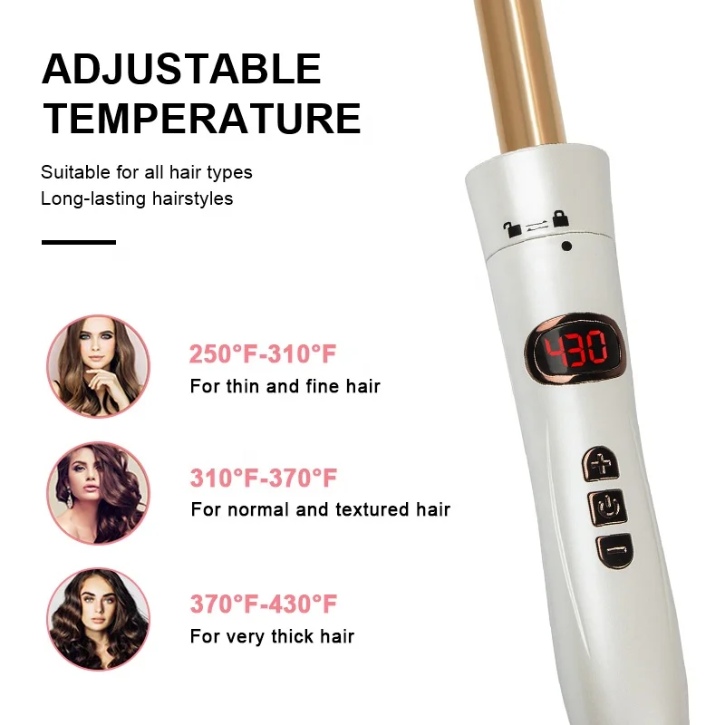 Fast Heating New Professional Label Ceramic Ionic Automatic Led Display Hair Curler  5 in 1  Marcel curling irons