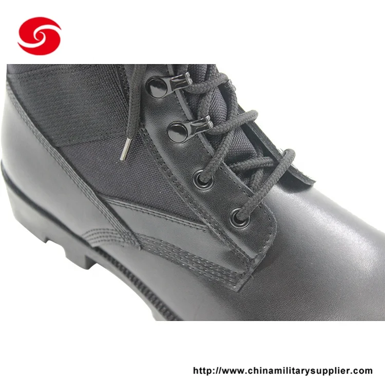 
China Suppliers Genuine Leather Upper Oxford Fabric Hunting Tactical Boots For Men 