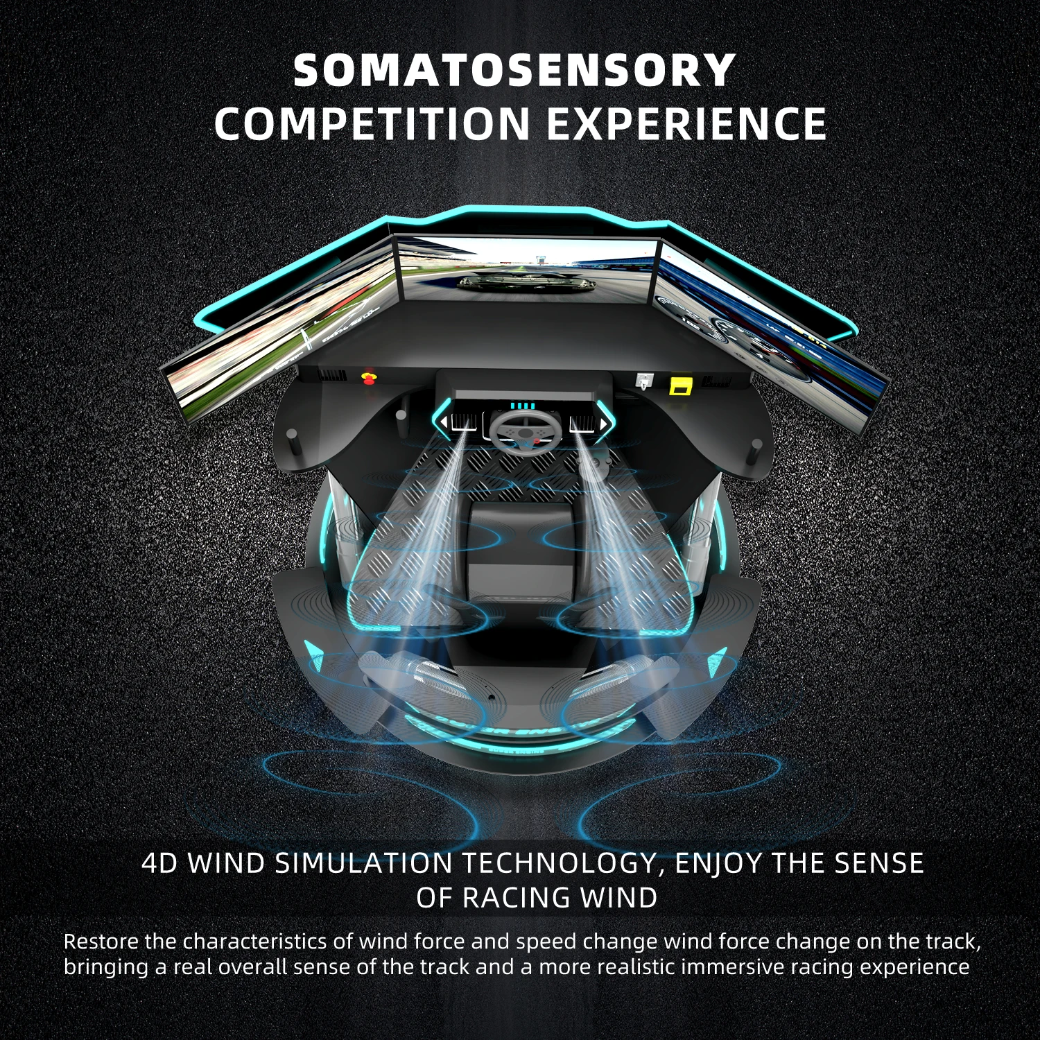 9D VR Car Racing Arcade Game Machine 3 Screen Driving Training Simulator Dynamic Car Racing Simulator for mall