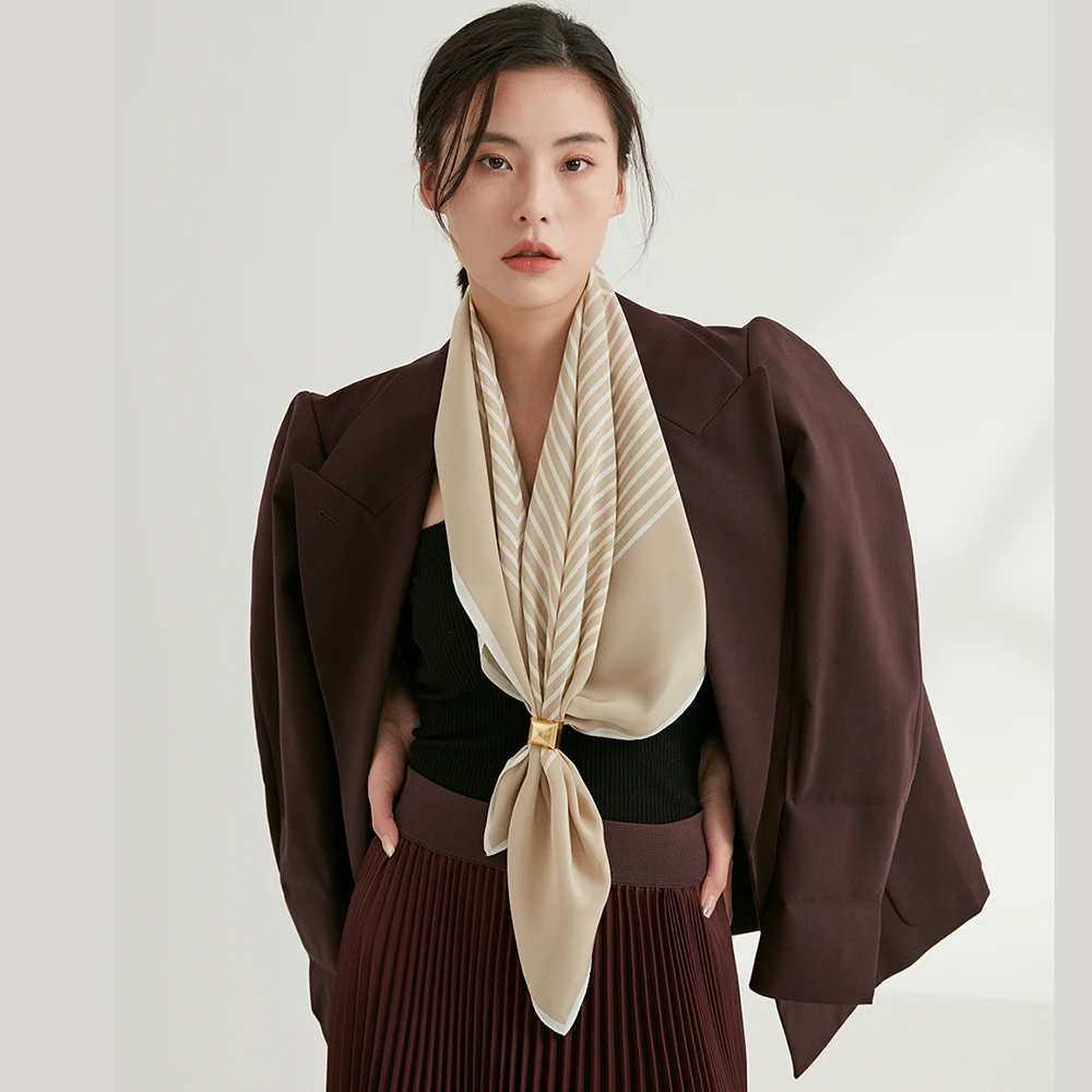 Hangzhou Scarf Factory Fashionable Design Lady Printed Pashmina Women Silk Scarf