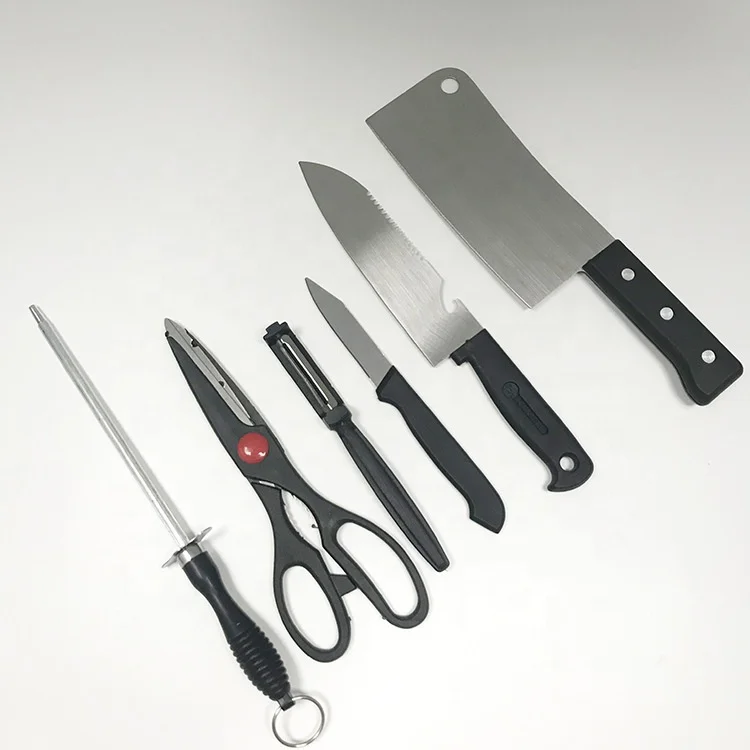 Wholesale Kitchen knife set 8-piece business knife set stainless steel double-sided suction Knife Sets