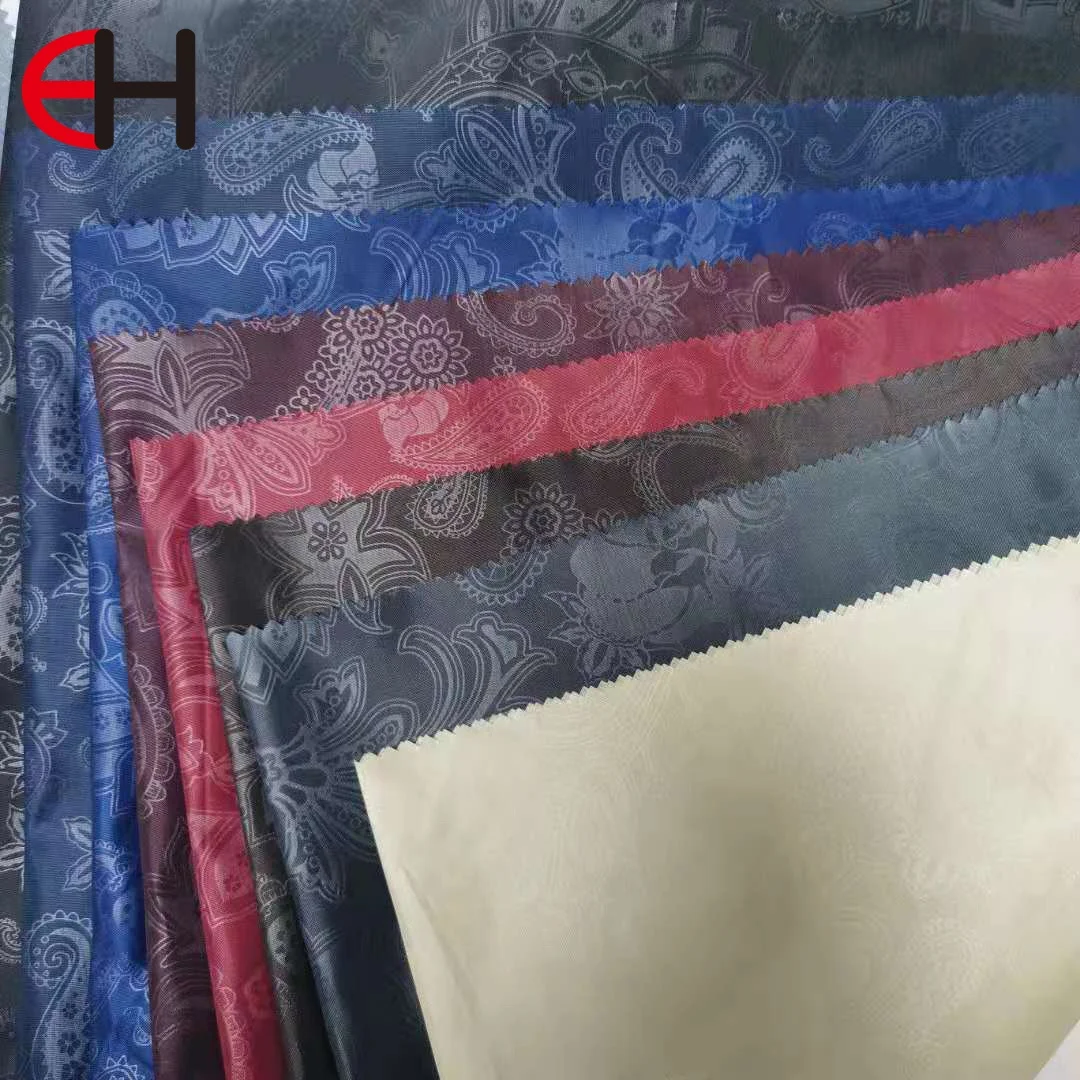 190T Embossed Polyester Taffeta Lining Fabric Garment Lining Fabric Embossed Taffeta