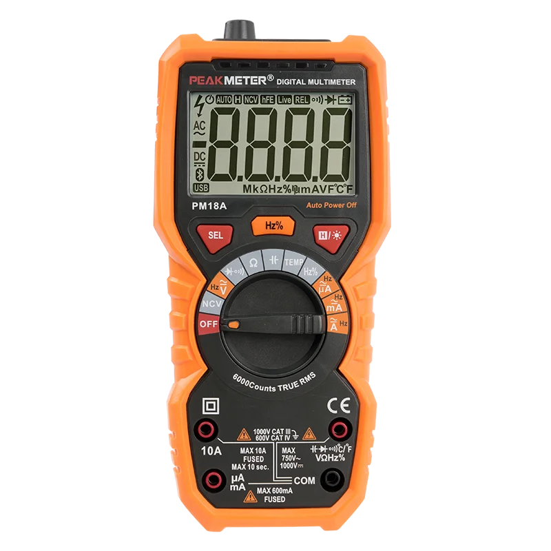 China manufacturer  Frequency Measurement Electrical Multi Tester Dc Current auto range Multimeter Non - Slip