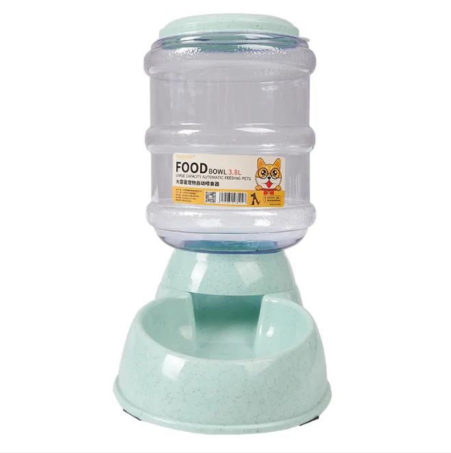 
New Design 3.8L cute pet food and water auto feeder automatic pet water dispenser 