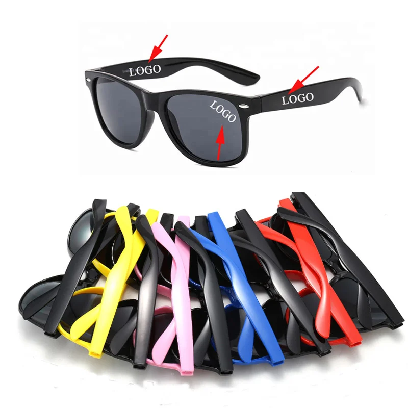 wholesale 2022 cheap custom logo promotional designer plastic black men women shades sun glasses sunglasses 2023