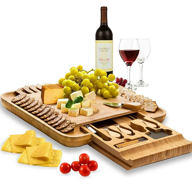 Party hotel coffee food square round rectangle walnut tray serving Custom wholesale natural wooden serving tray