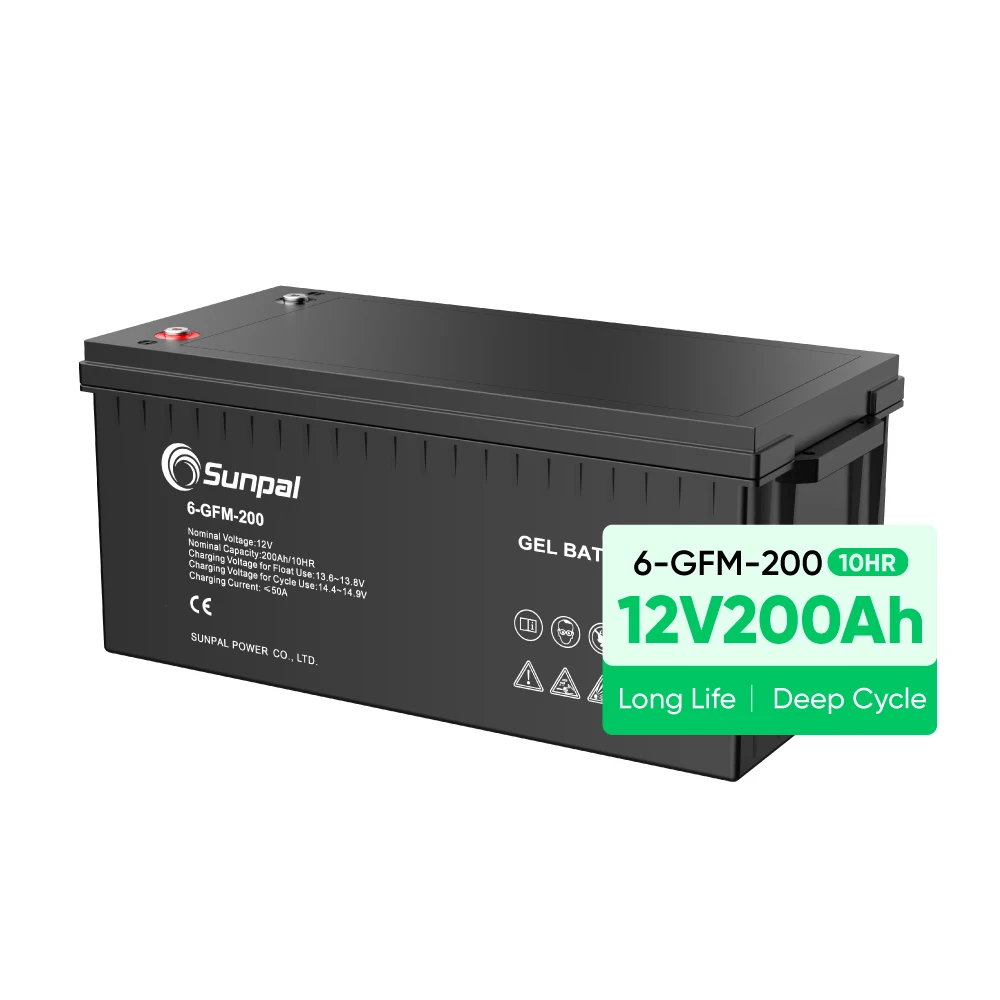 Sunpal Chinese Gel Solar Deep Cycle Battery 12V 100Ah 150Ah 200Ah 250Ah Lead Acid Solar Storage Batteries