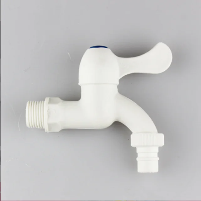 Plastic Saving Cold Water Wall PVC Tap One Way Faucet Type With Nozzle Professional Supplier