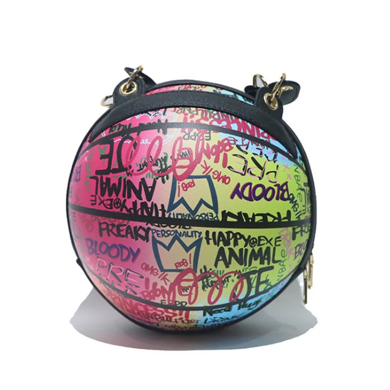 
OXGIFT Wholesale graffiti basketball purse tote handbags for women shoulder bag  (62235679631)