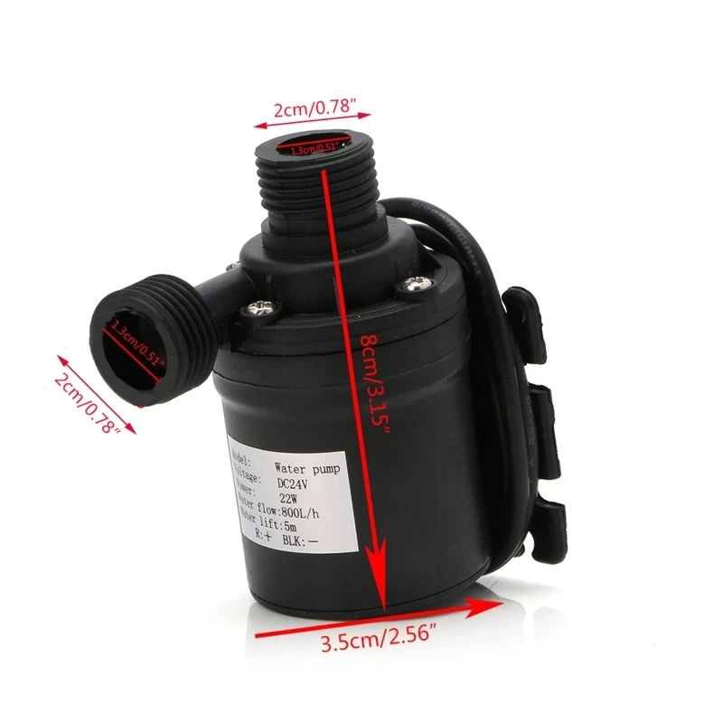 ZYW680  BSPP/NPT 1/2 INCH 800L/H 5m DC 12V 24V Solar Brushless Motor Water Circulation  Submersibles brushless water pump