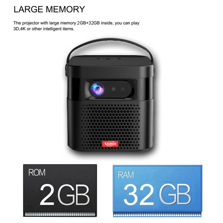 Мини-проектор DLP 1080p Smart Android Wifi BT четырехъядерный мобильный телефон проектор для домашнего