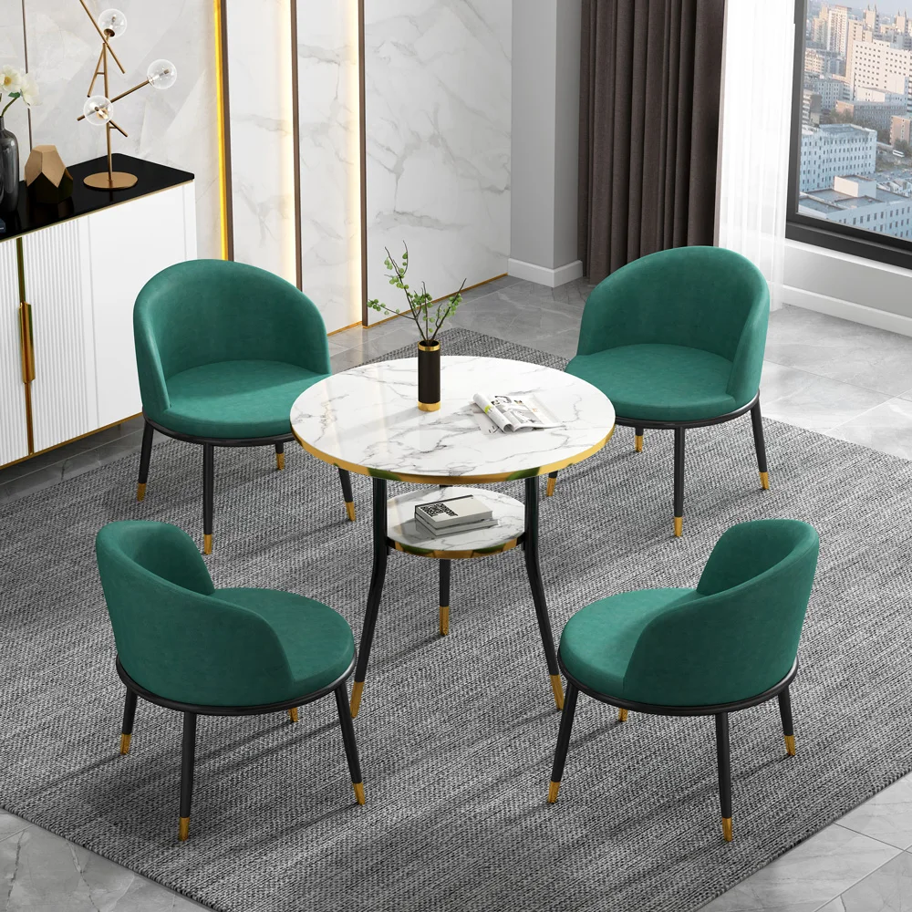 Modern Interior Decoration square quart retail space saver dining table