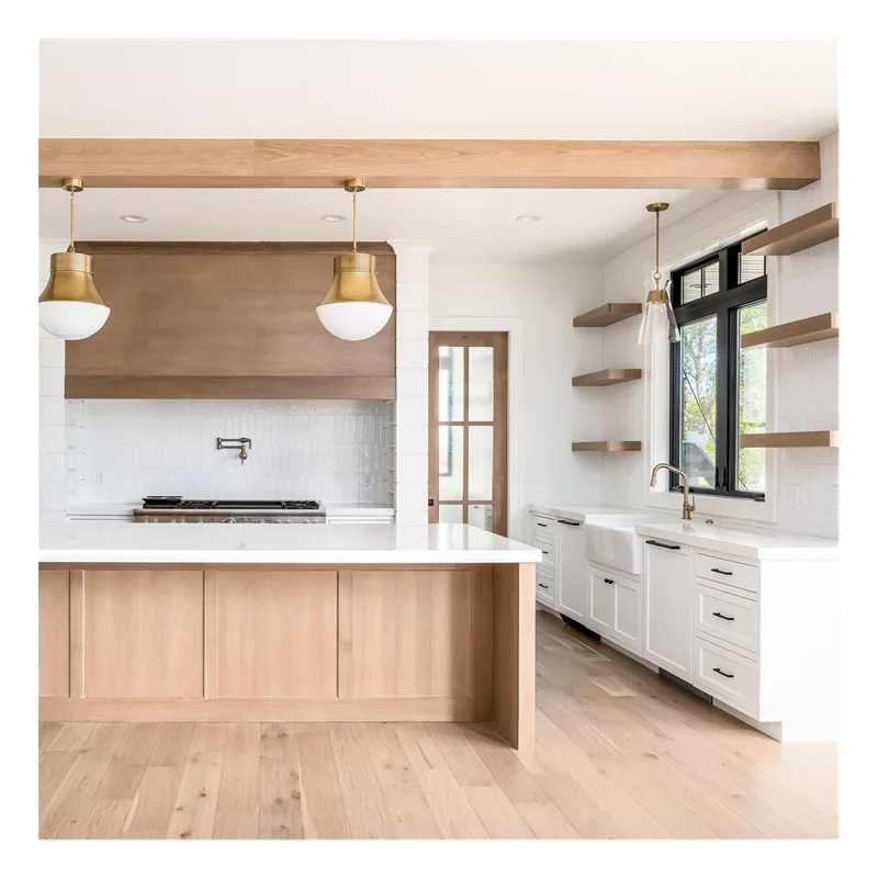 Vermont Customized Modern Solid Wood Kitchen Cabinets European Style Kitchen Cabinet