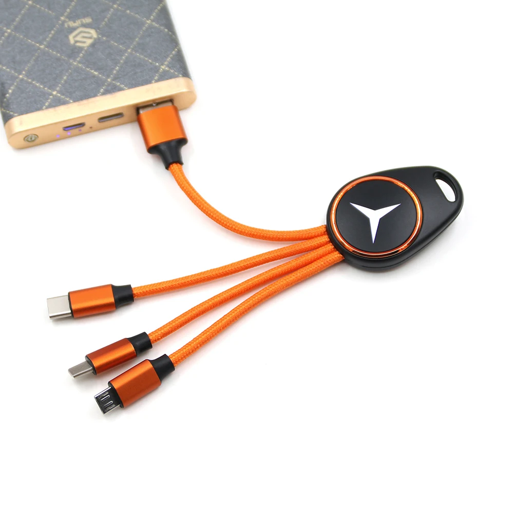 3 в 1 светодиодный USB-кабель для зарядки Лидер продаж новый продукт аксессуары 2024 мобильных телефонов оптовая продажа подарки продвижения