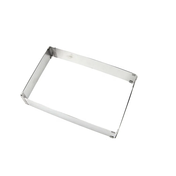 Hot selling kitchen utensils with adjustable stainless steel square cake baking molds