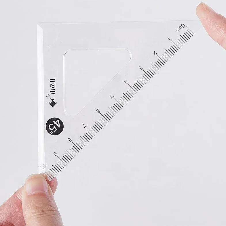 15cm straight drawing ruler plastic scale ruler set high quality transparent clear ruler set