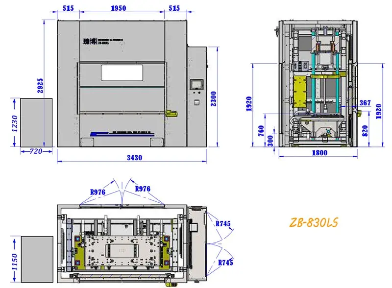 ZB-830LS PP PS PC HDPE PA GF Vibration friction welding machine for Car radiator