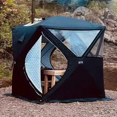 2024 wholesale  Ice Fishing Tent  Room Portable Hiking Insulated Camping Ice Cube