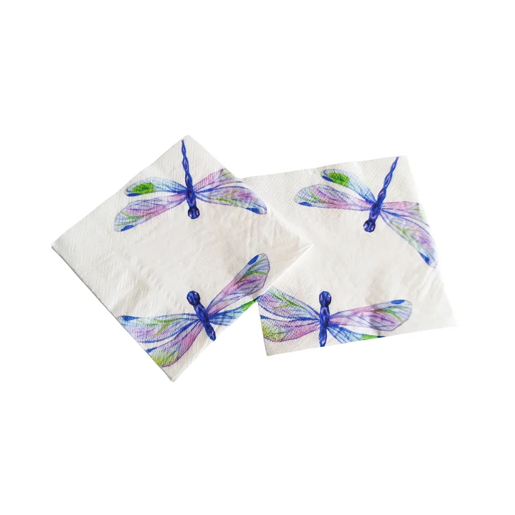 Factory Custom Elegant Disposable Tissue Newborn Baby Shower Paper Napkins