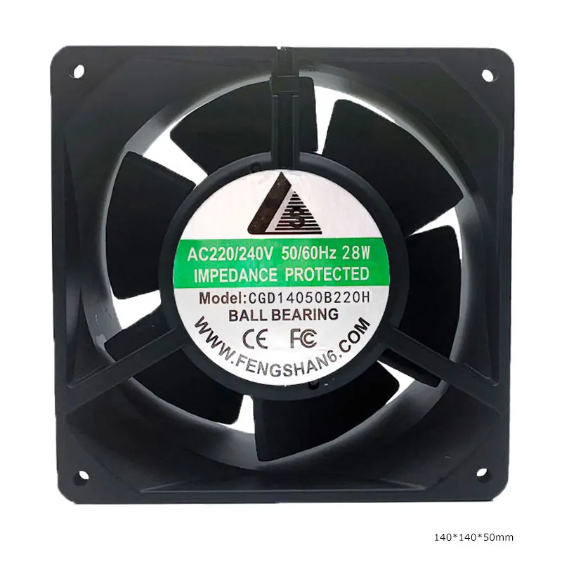 14050mm Ac Dc Axial Compact Large Air Volume Exhaust Cooling Fans 140mm