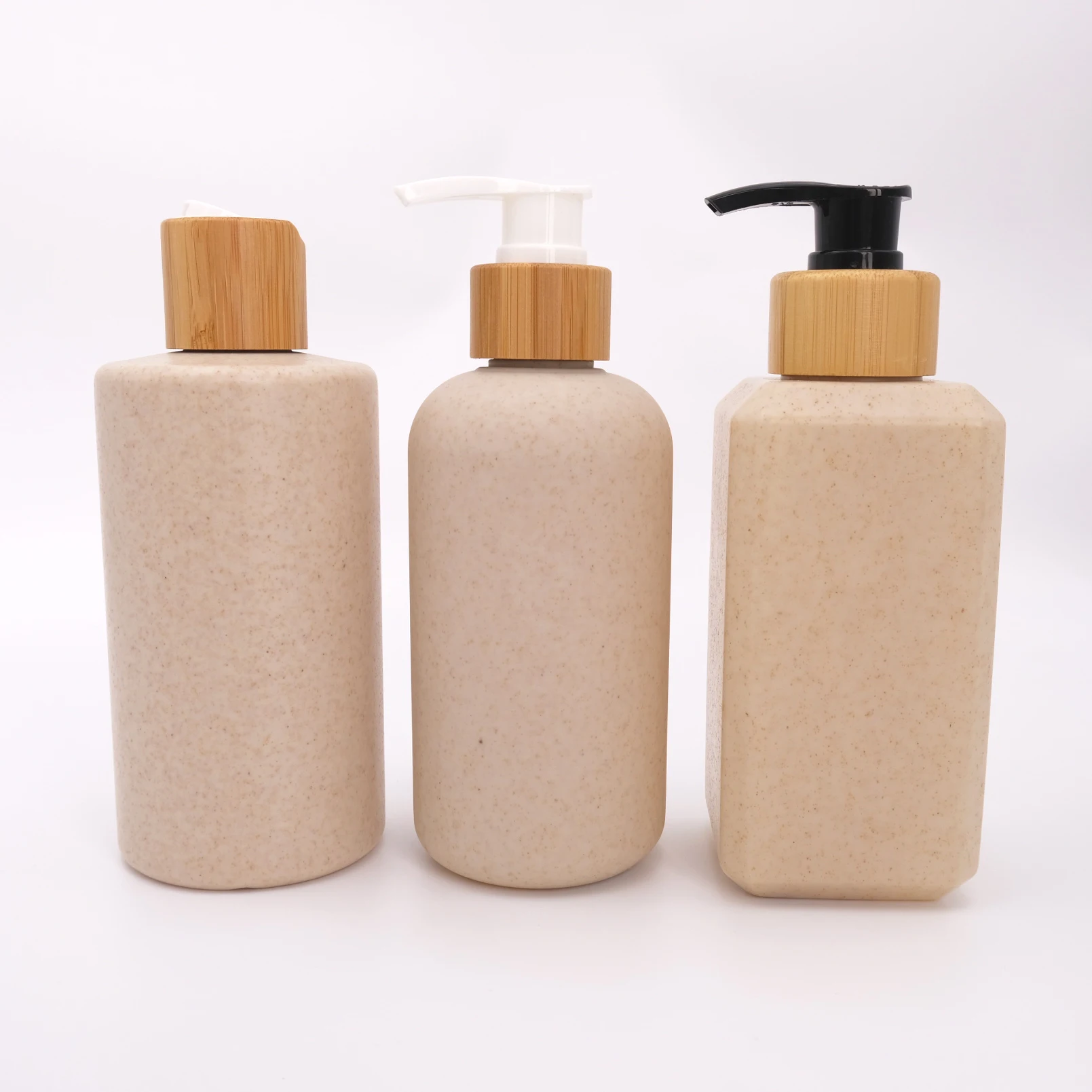 ECO Wheat Straw Bottle Biodegradable HDPE Plastic Lotion Shampoo Bottle