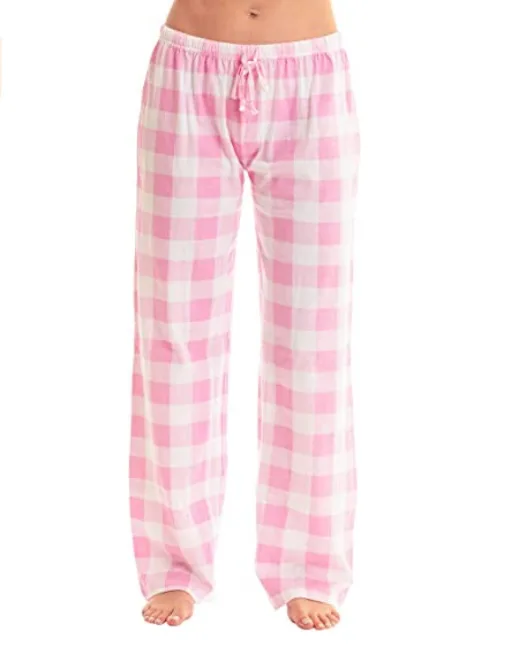 Customize Cotton Red Plaid Sleeping Bottoms Soft Women Casual Pajama Trousers Bottom Plaid Pants