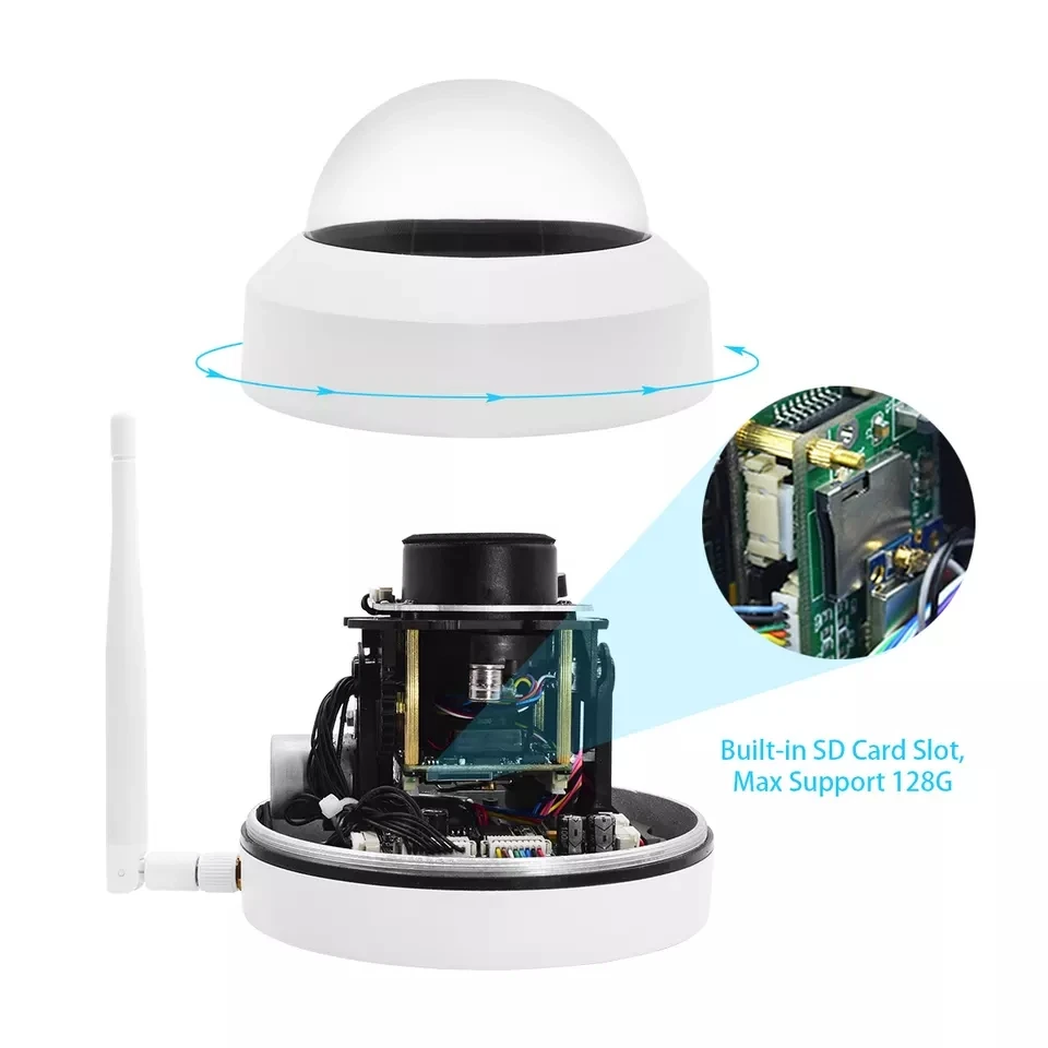 4G SIM Card Outdoor IP Camera 5MP 5X Optical Zoom CCTV  1080p PTZ stand-alone wireless  4G marine dome camera