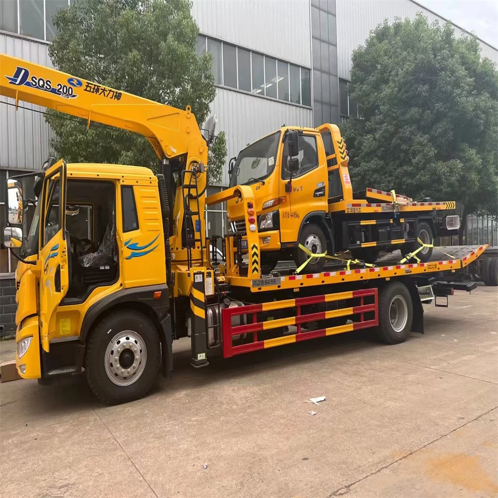 Dongfeng 5ton Road Rescue Flatbed Wrecker Tow Truck In Kenya