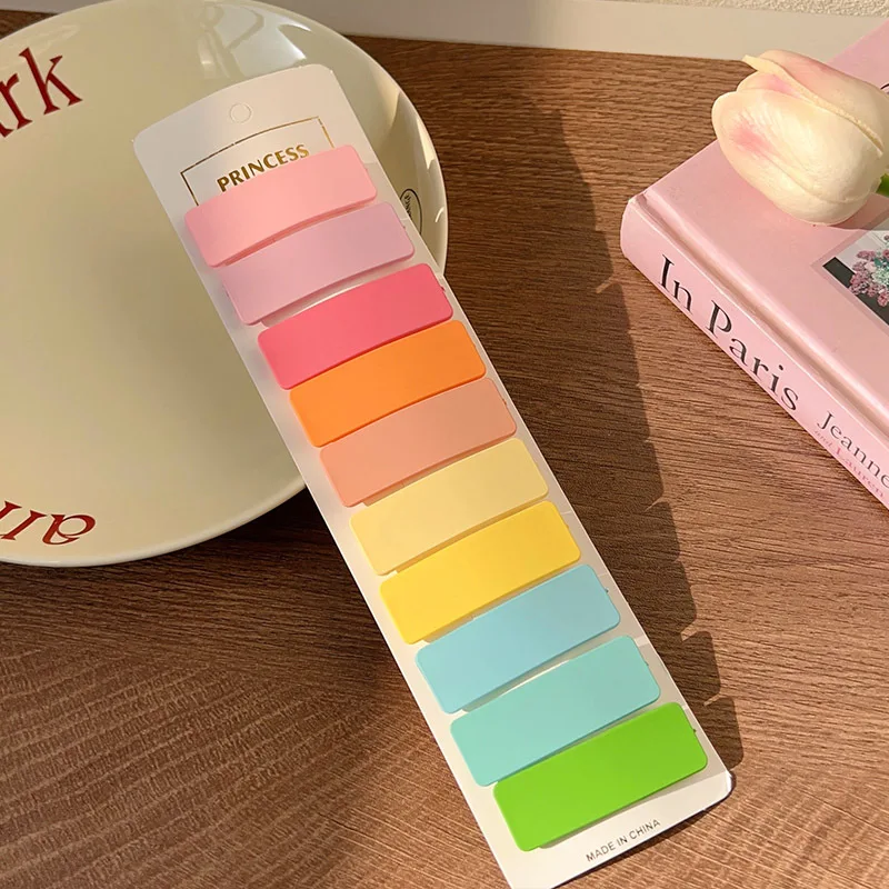 10pcs/Card Simple Candy Color Hairclip Sweet Side Bangs Matte BB Hair Clip Set For Kids