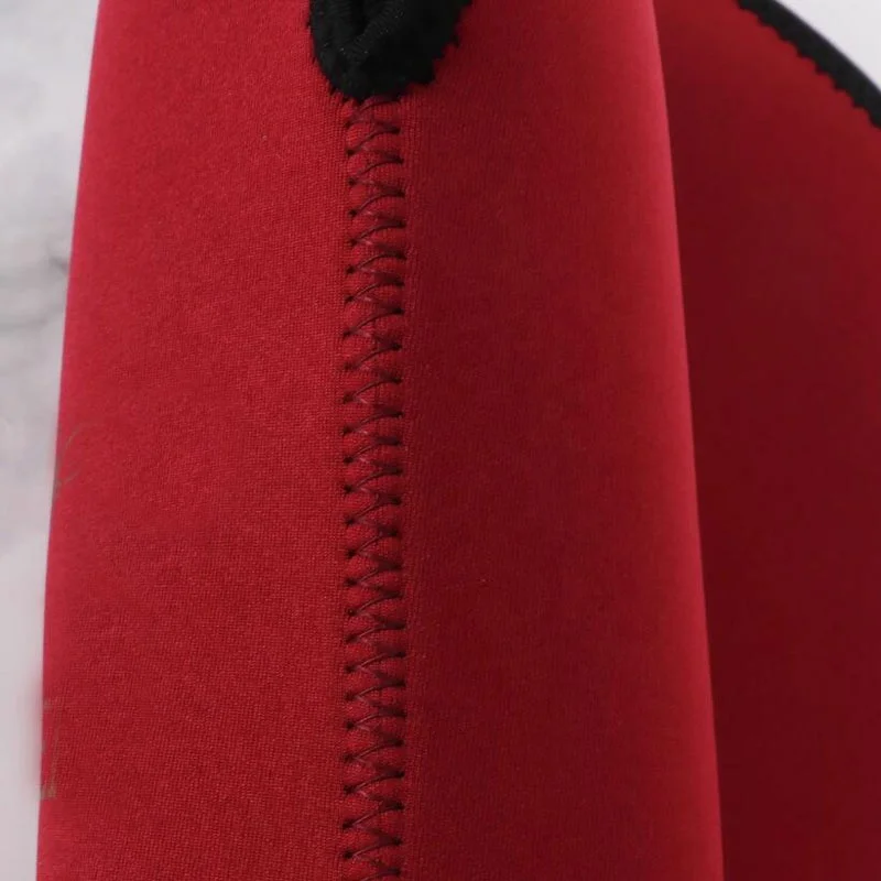 Single Two Bottle Insulated Neoprene Wine Water Bottle Holder Wine Carrier Tote Bag for Travel with Secure Carry Handle