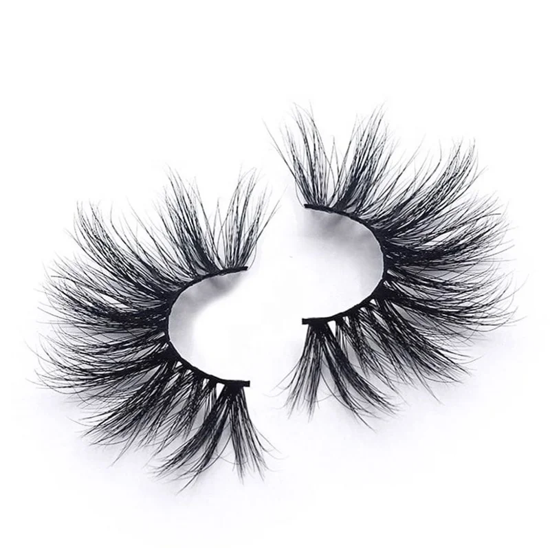 25mm Private Label Custom Packaging Box 100% Handmade Real Mink Lashes 3d 5d False Mink Eyelashes Vendors