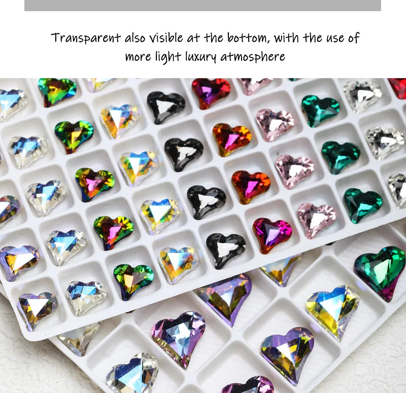Multi Colors High Quality K9 Crystal Point Back Various Shapes Press On Nail Art Supplies Rhinestones Accessories