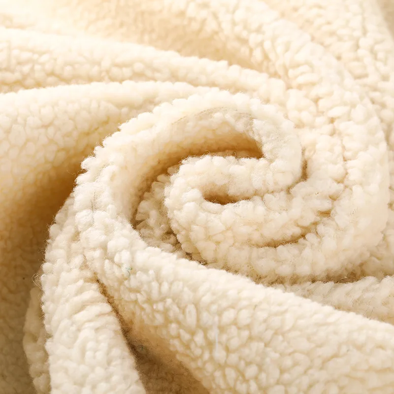 Sherpa Fabric Factory  Garment Shoes Fabric Acrylic/Polyester Black Sherpa fabric Shearling Faux Fur