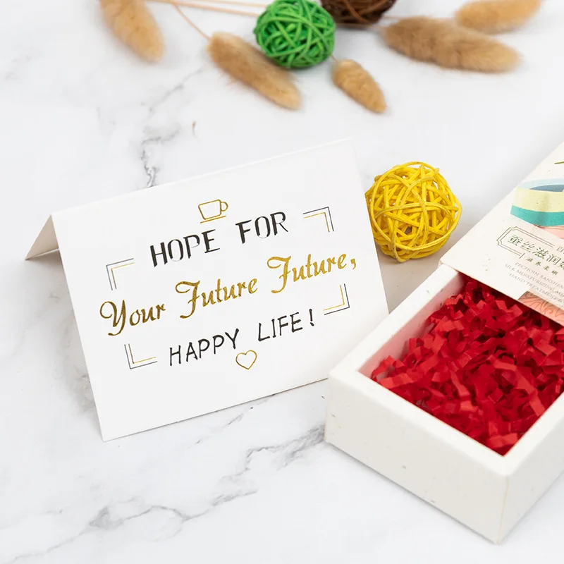 Environmental protection Thank You Card Set Customized Cartoon Printed Greeting Card Thanksgiving Card with Envelope