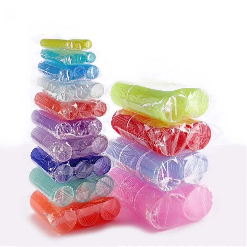 Hot Selling 6Pcs Nylon Curler Plastic Roller Sets Hairdressing Roller DIY Curlers Tools for Women Curly Hair