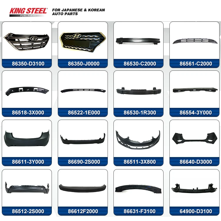 KINGSTEEL Hot Sale Car Spare Parts Auto Body parts Front Bumpers For Hyundai H1 Elantra Accent Sonata Tucson Verna