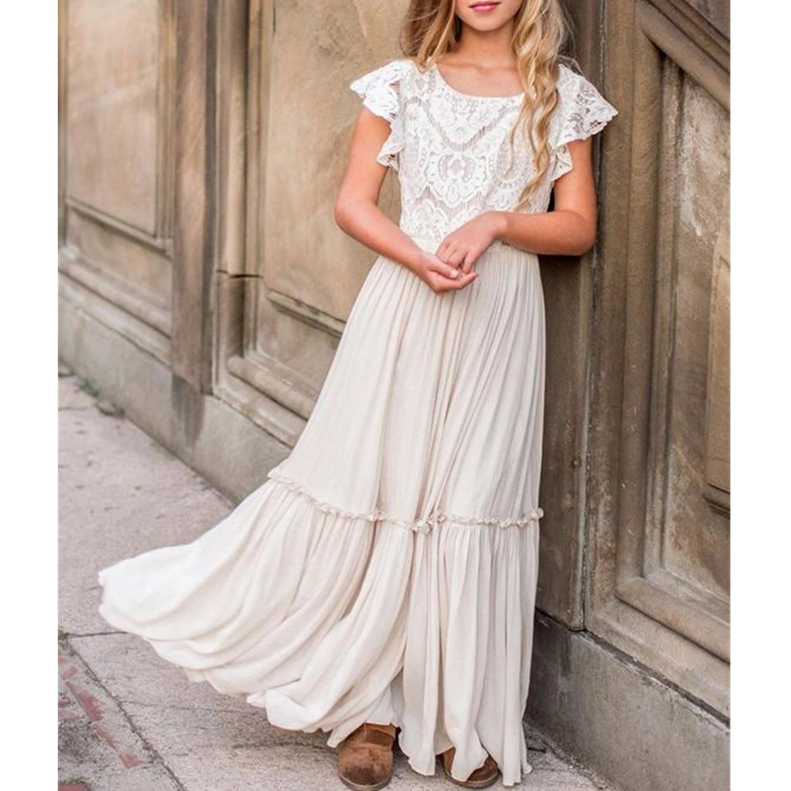 Оптовая продажа детской одежды на заказ летняя детская одежда от поставщика дизайнерская для девочек платье кружевное