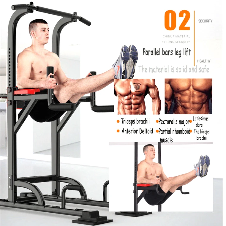 Wholesale multi-functional pull up station home gym equipment power tower dip station with bench